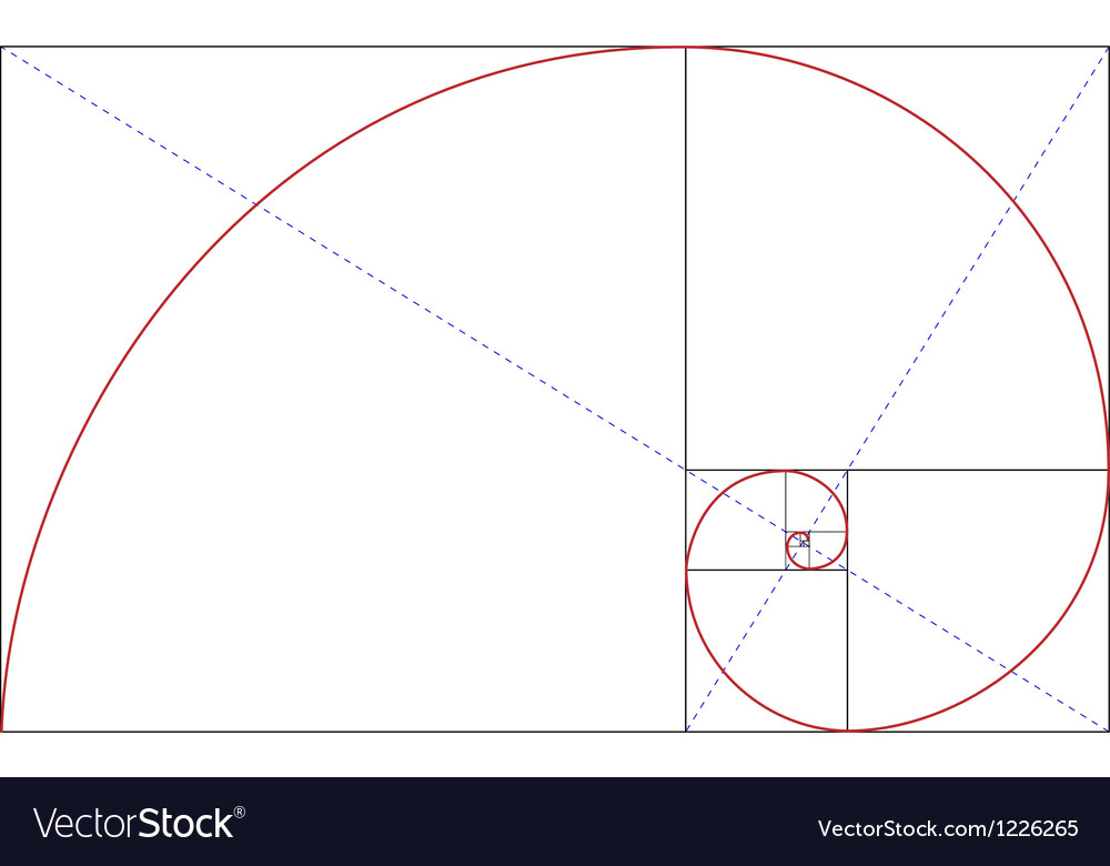 Fibonacci Golden Ratio Royalty Free Vector Image