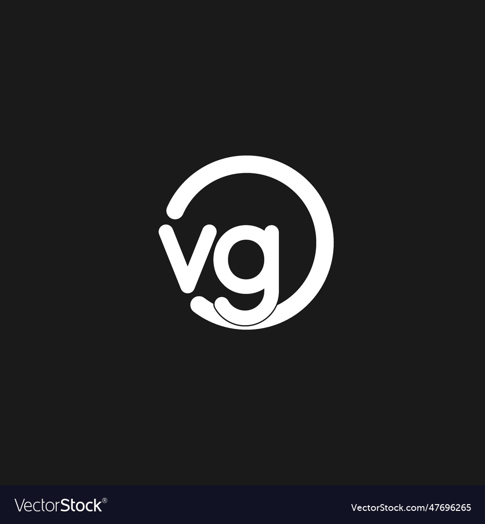 Initials vg logo monogram with simple circles Vector Image Initials vg logo monogram with simple circles