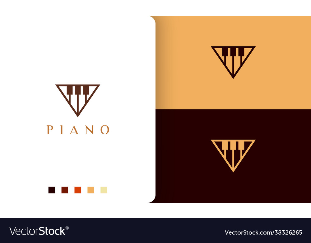 Piano school logo or icon in a minimalist