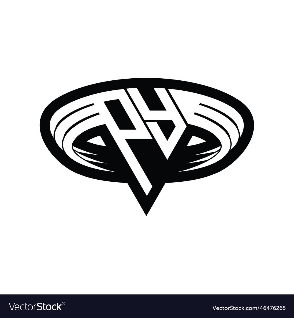 Py logo monogram with triangle shape slice Vector Image Py logo monogram with triangle shape slice