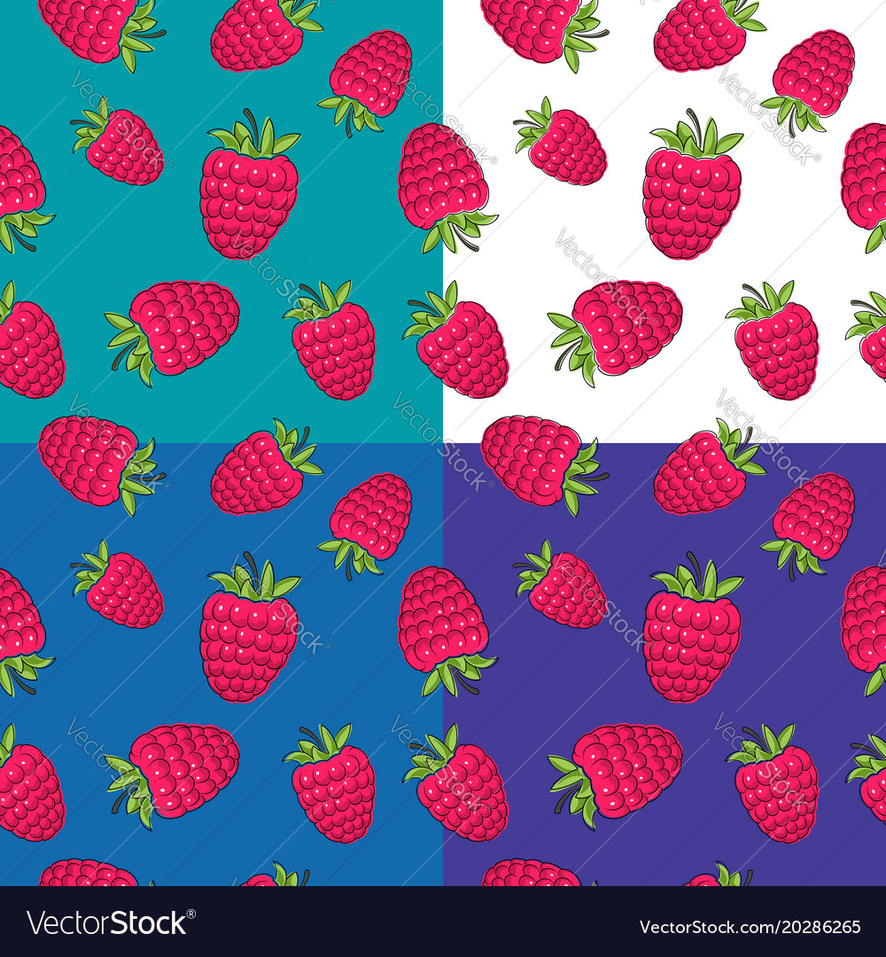 Raspberry Fruit Patterns