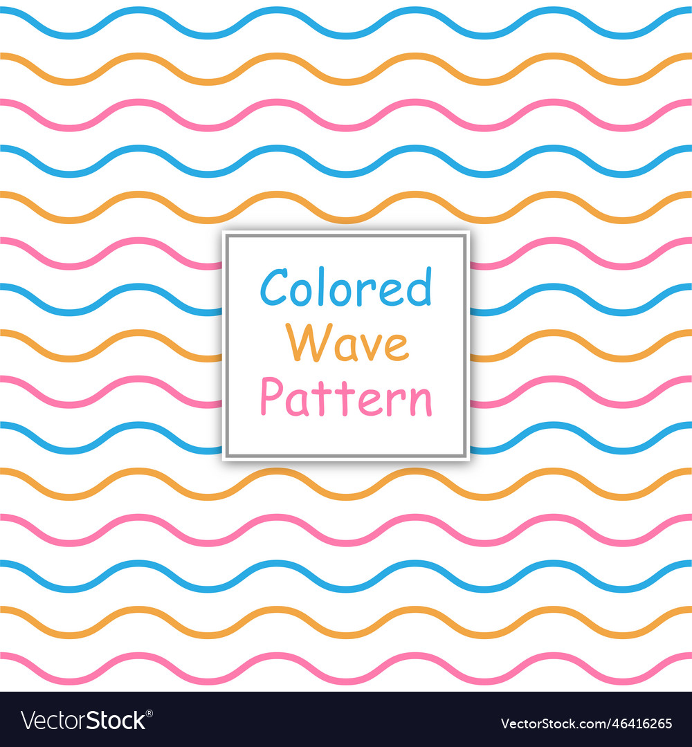Seamless colored wave pattern