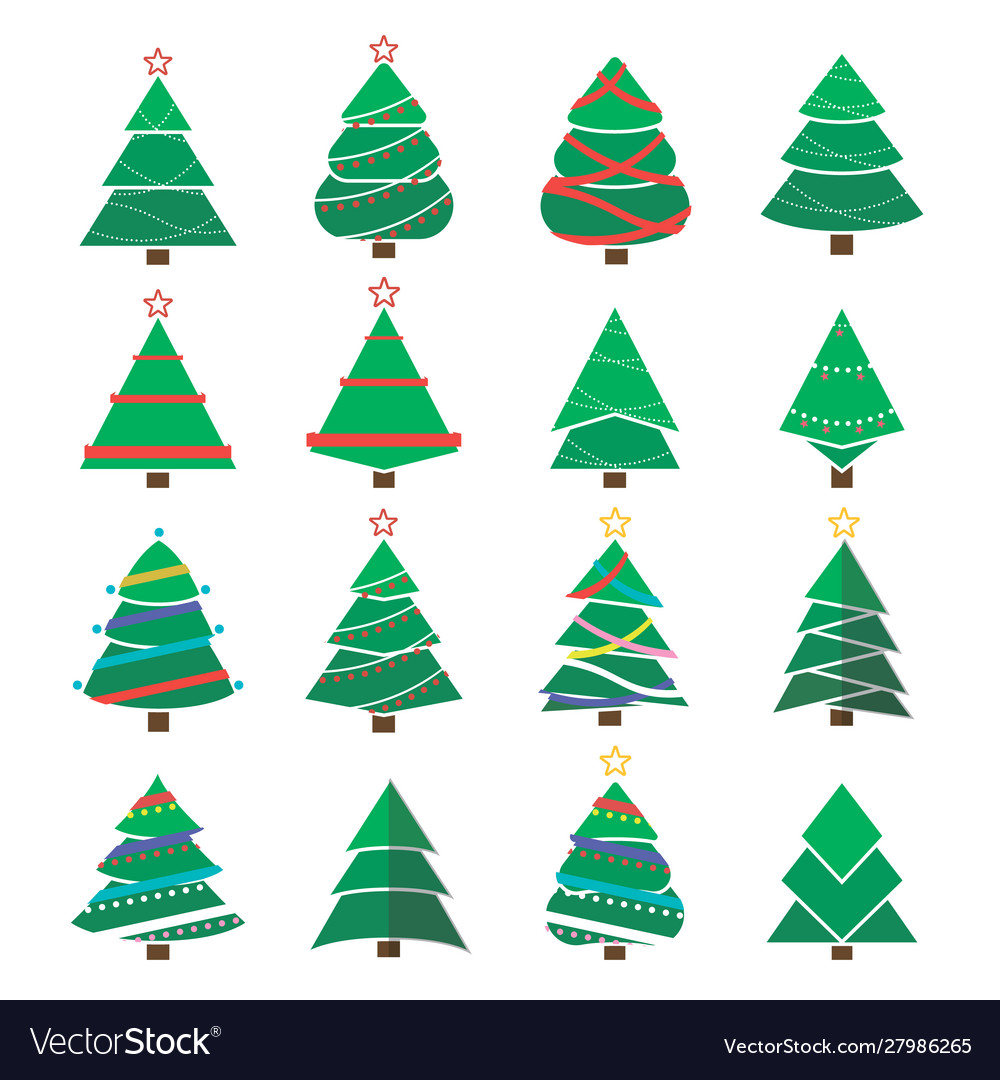 Set christmas tree