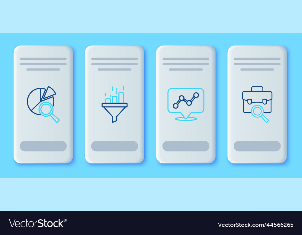 Linienabsatztrichter mit Diagrammdiagramm vector image Linienabsatztrichter mit Diagrammdiagramm