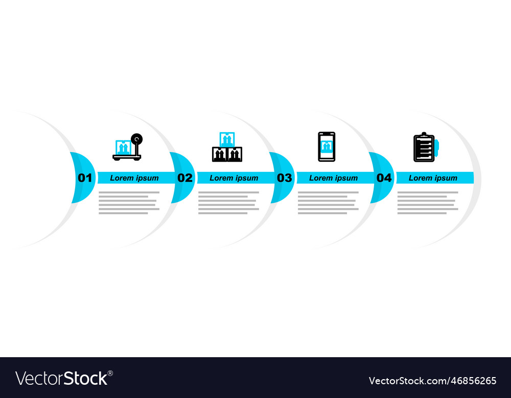 Set line verification of delivery list mobile vector image Set line verification of delivery list mobile
