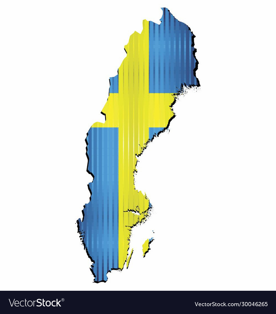 Shiny grunge map sweden