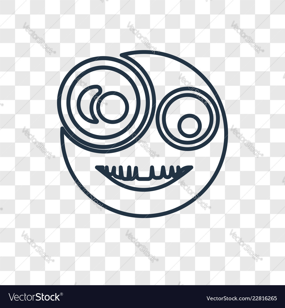 Surprised concept linear icon isolated vector image Surprised concept linear icon isolated