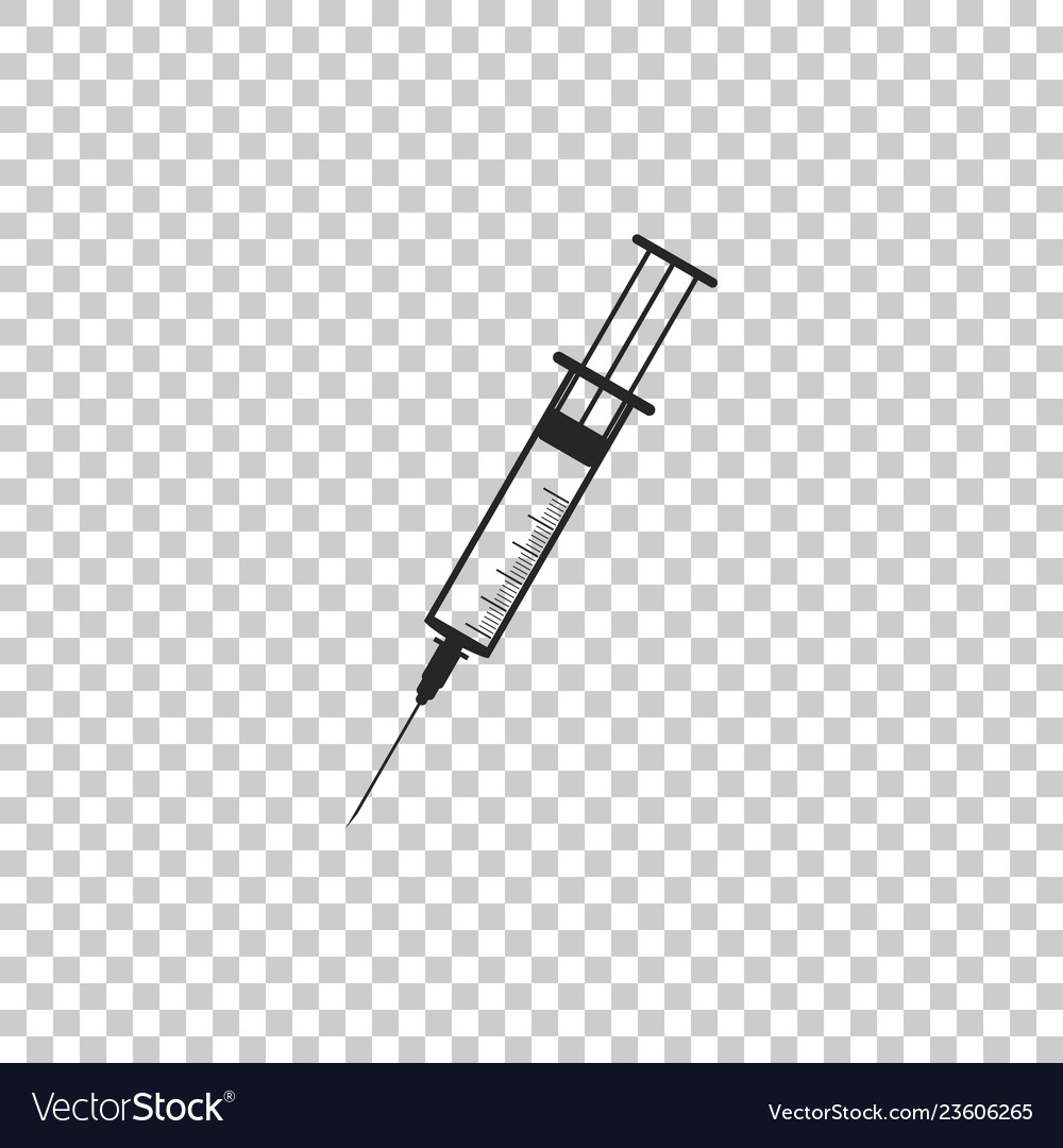 Syringe icon isolated on transparent background vector image Syringe icon isolated on transparent background