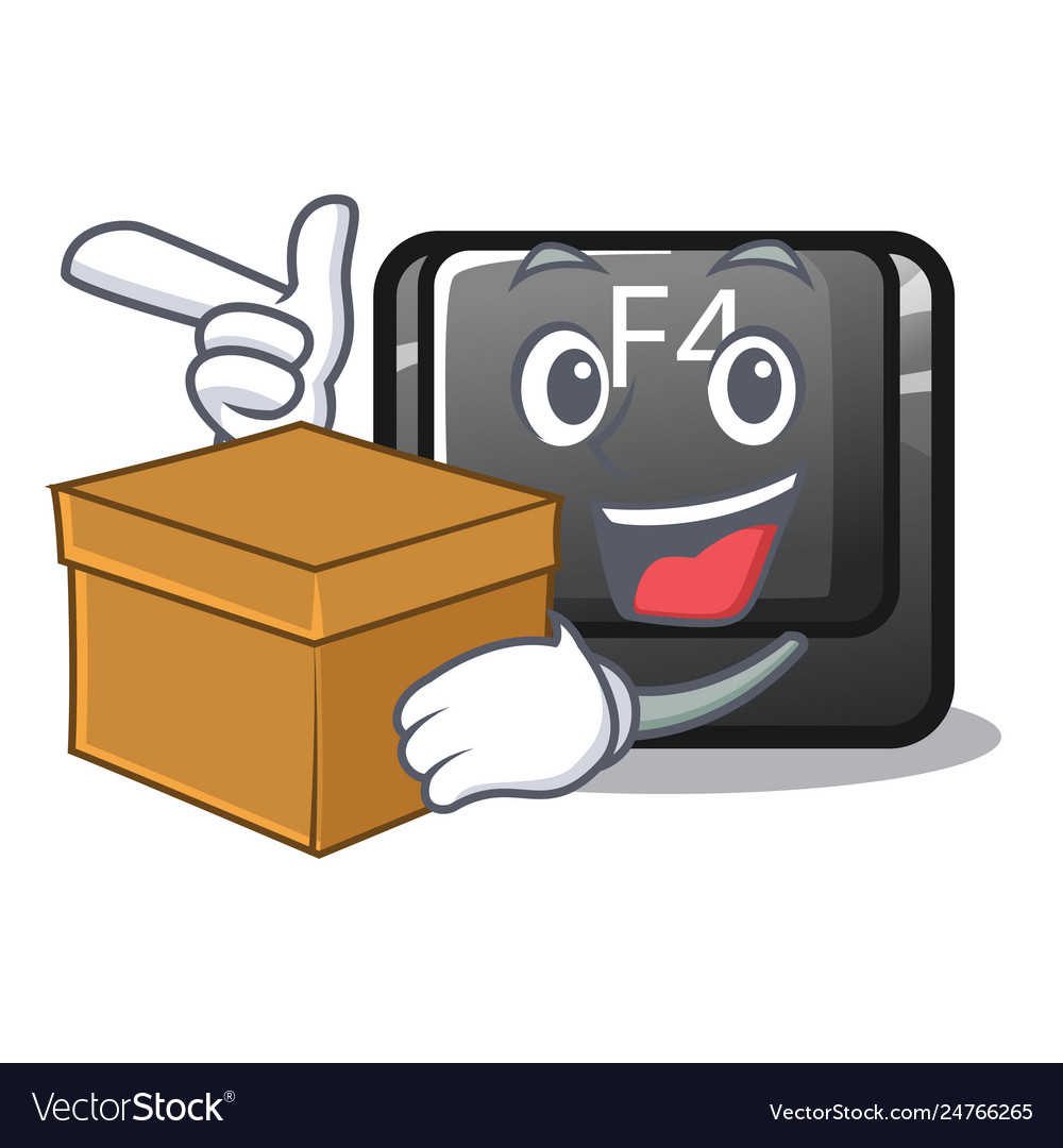 With box button f4 isolated character