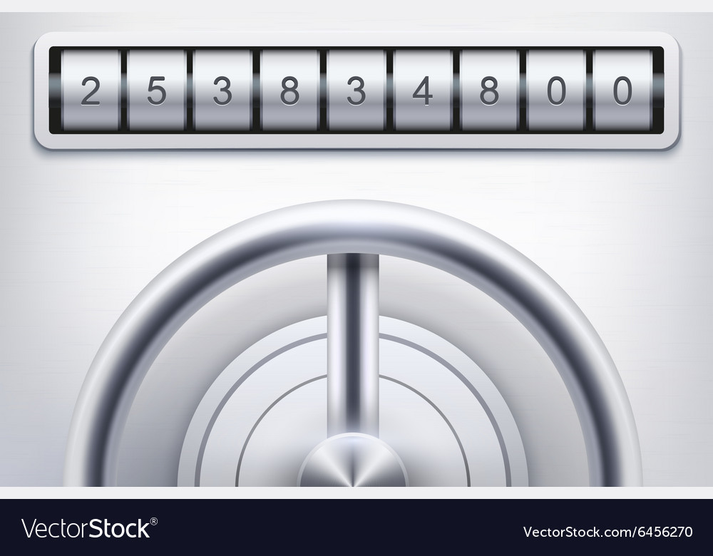 Background with safe and many cipher code