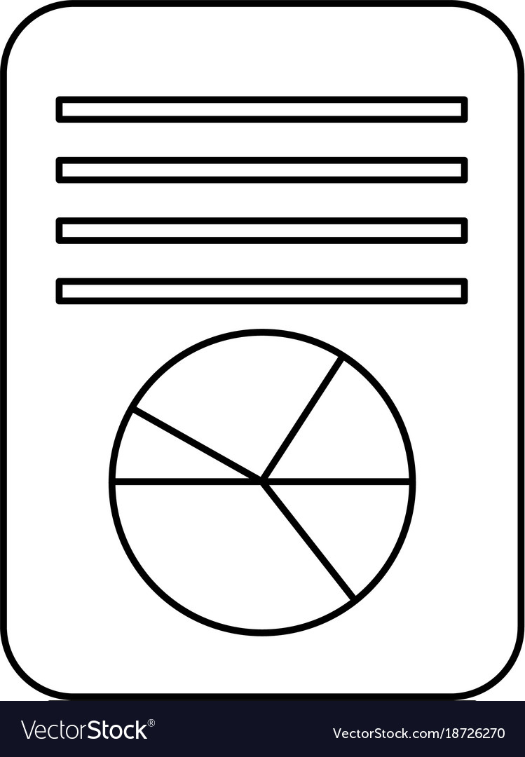 Business presentation document graph circle chart