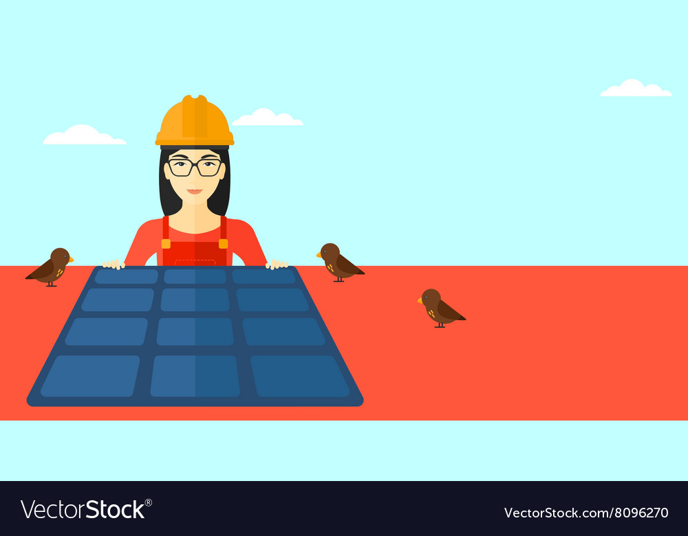 Constructor with solar panel
