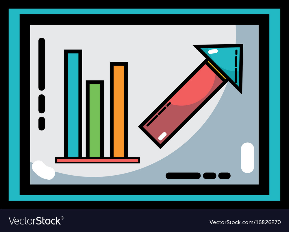 Document with statistics bar diagram graphy