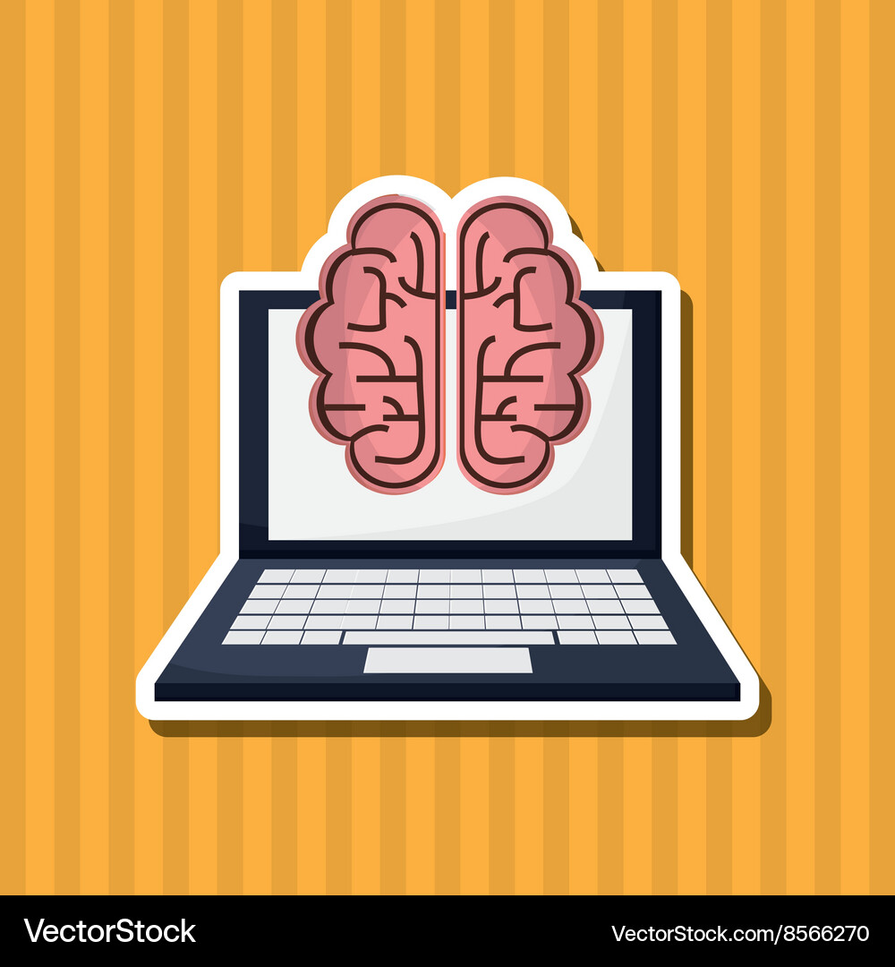 Flat about brain design Royalty Free Vector Image