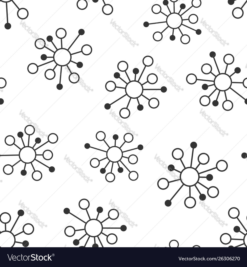 Hub network connection sign icon seamless pattern vector image Hub network connection sign icon seamless pattern