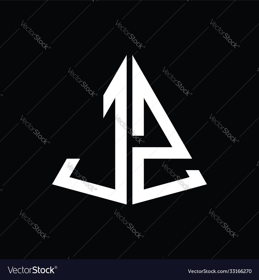 J z white triangle initials with a black