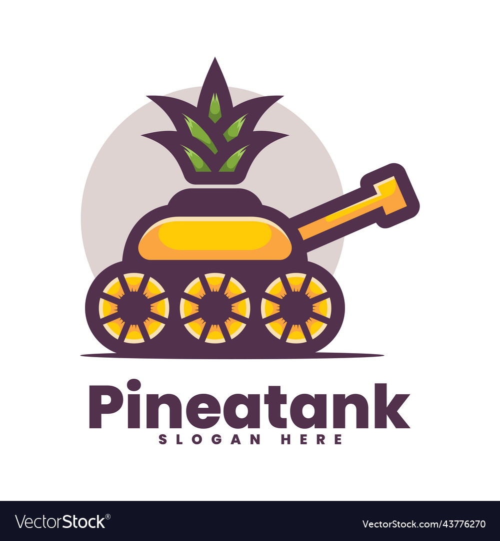 Logo pineapple tank simple mascot style