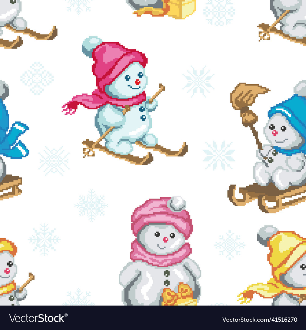 Seamless pattern with christmas elements vector image Seamless pattern with christmas elements