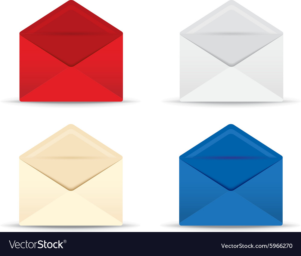 Set of Open Envelopes