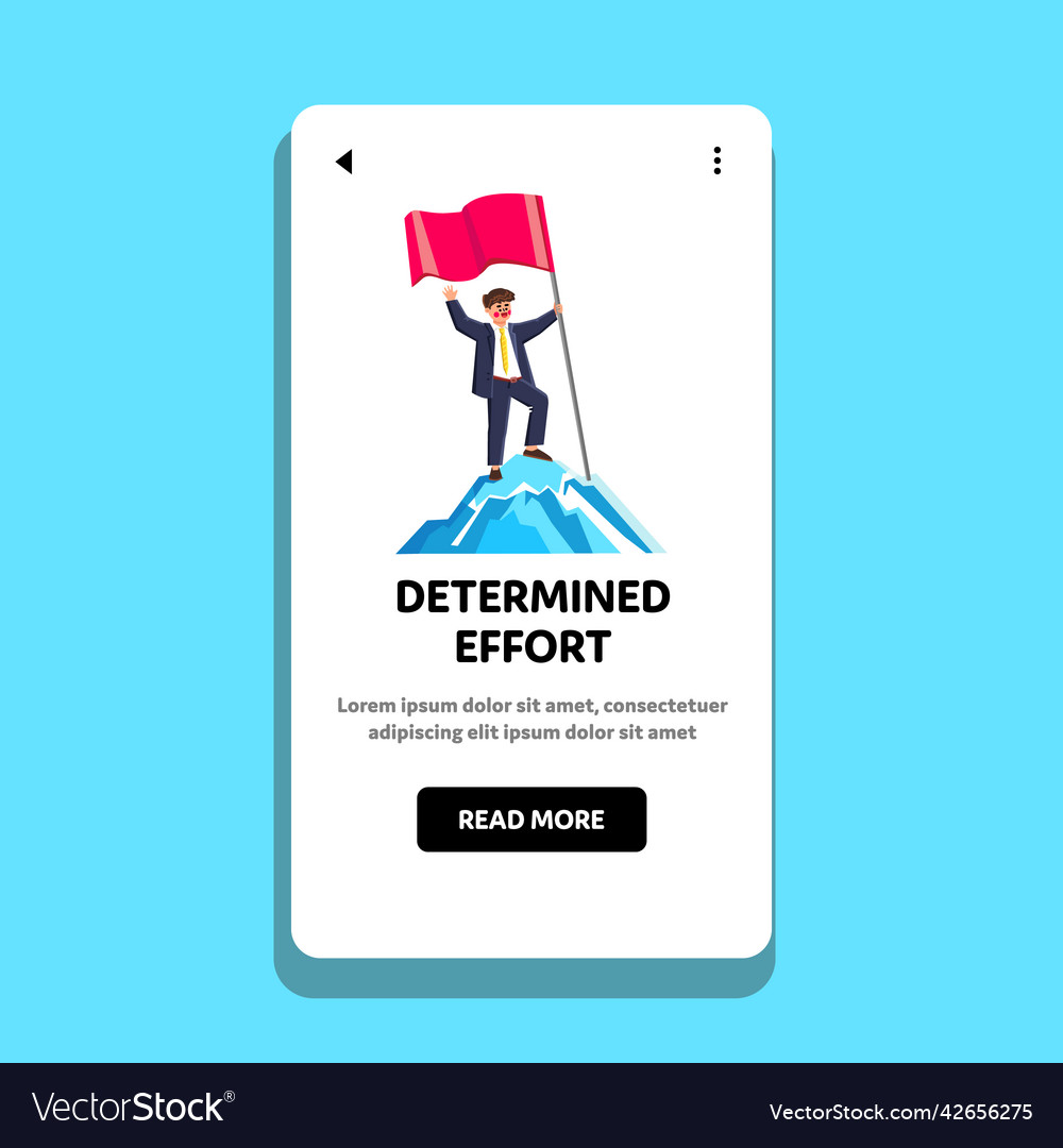 Determined effort make employee for career Vector Image