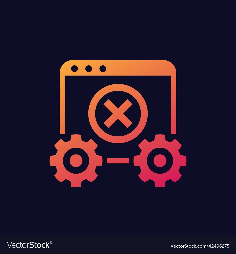 Error or failure icon for web