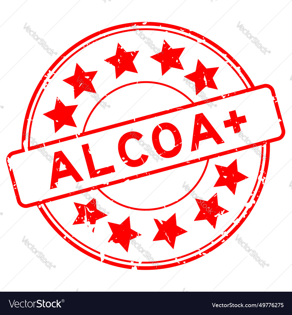 Grunge red word alcoa abbreviation vector image Grunge red word alcoa abbreviation