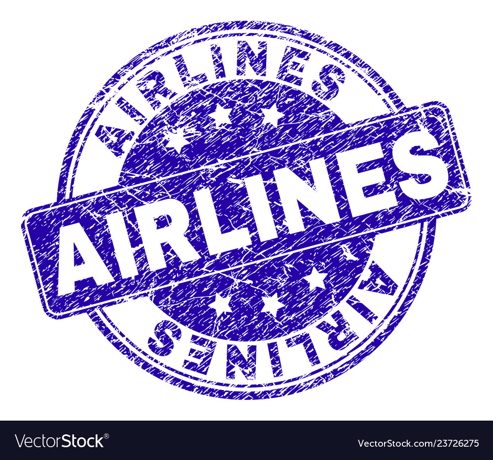 Grunge textured airlines stamp seal