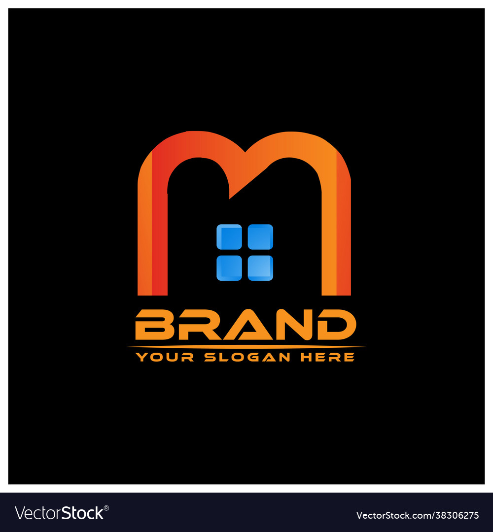 House m logo Royalty Free Vector Image - VectorStock