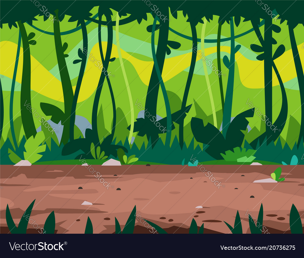 Download Jungle path game background Royalty Free Vector Image