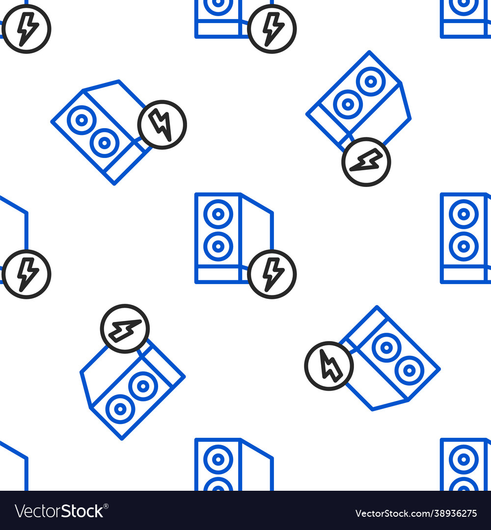 Line case computer icon isolated seamless vector image Line case computer icon isolated seamless