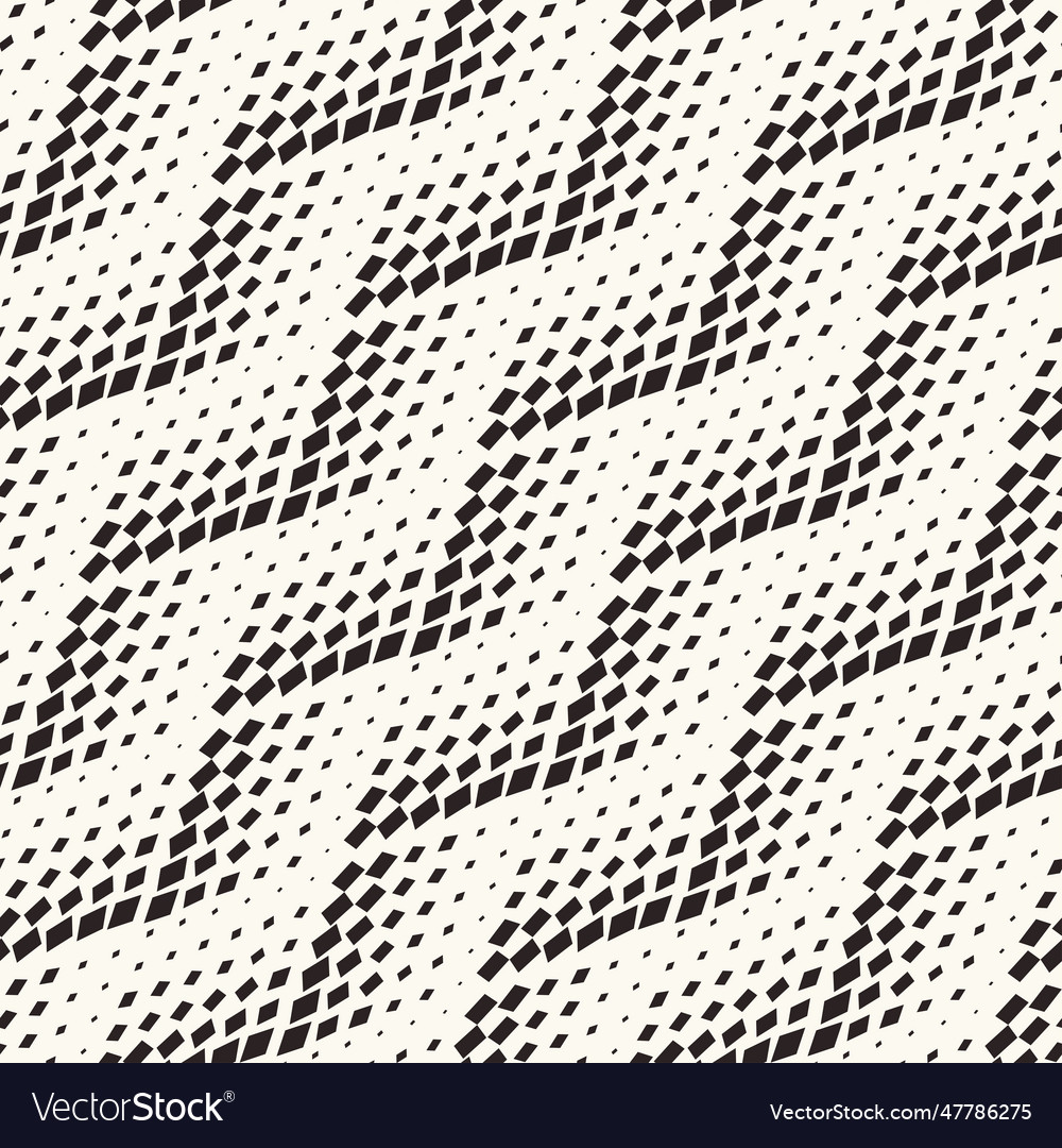 Monochrome halftone effect textured zigzag pattern