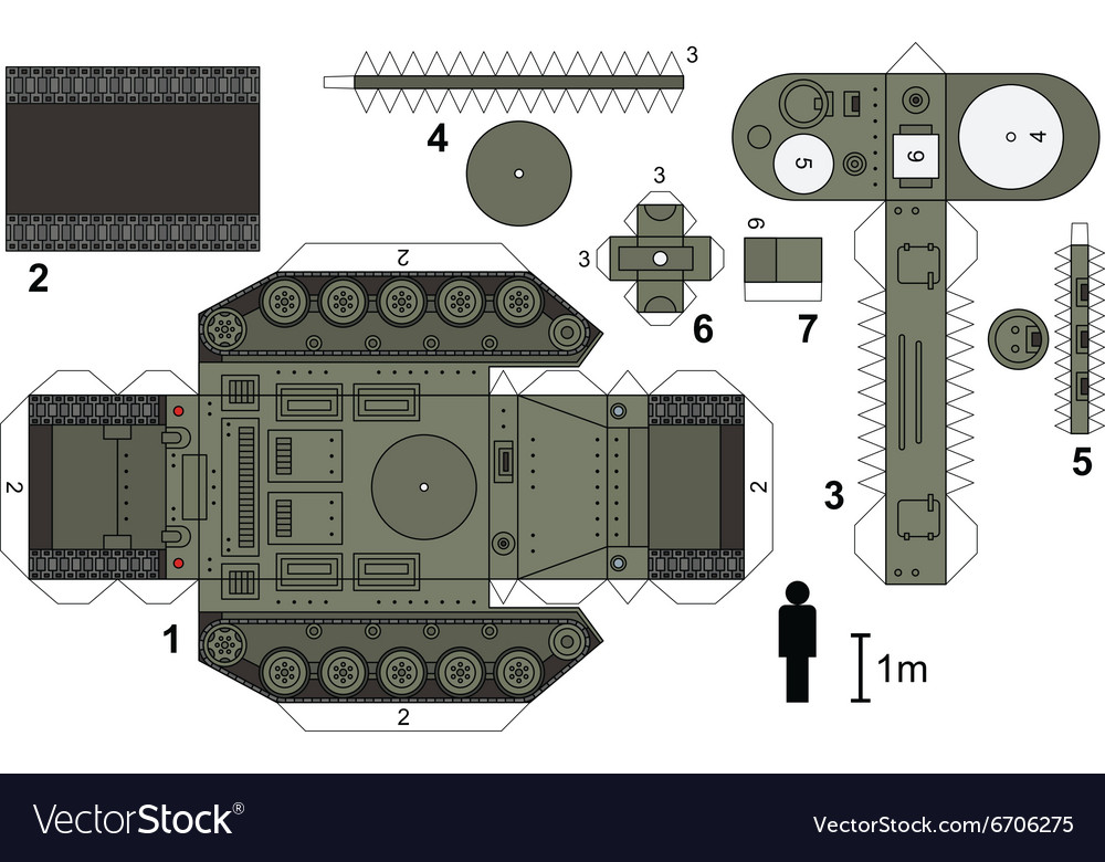 Easy Tank Paper Model Templates 2381