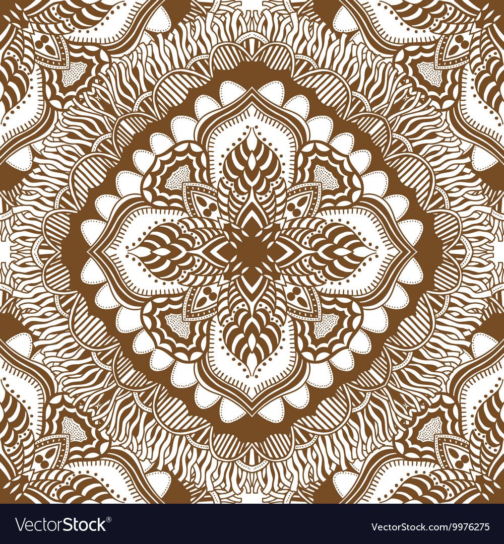 Seamless pattern with mandalas