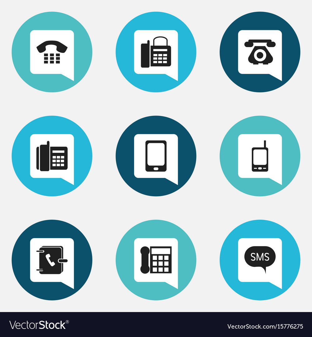 Set of 9 editable device icons includes symbols