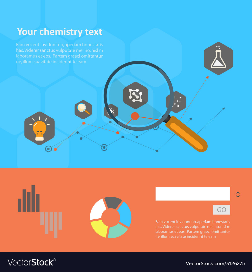 Set of flat design concepts for web and printing