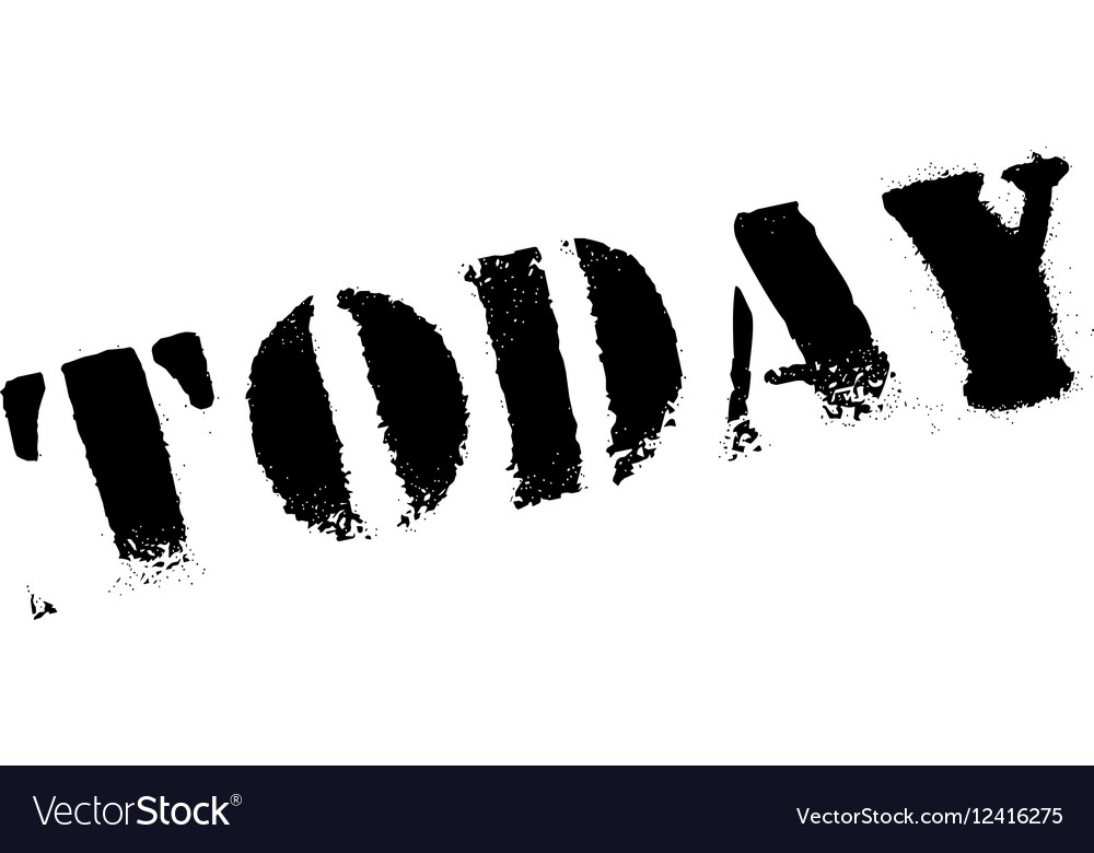 Today stamp rubber grunge Royalty Free Vector Image