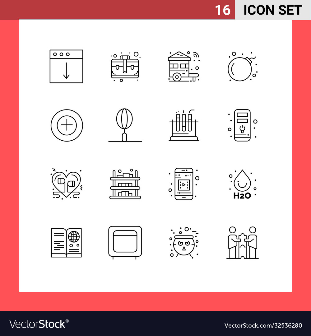 16 universal outlines set for web and mobile