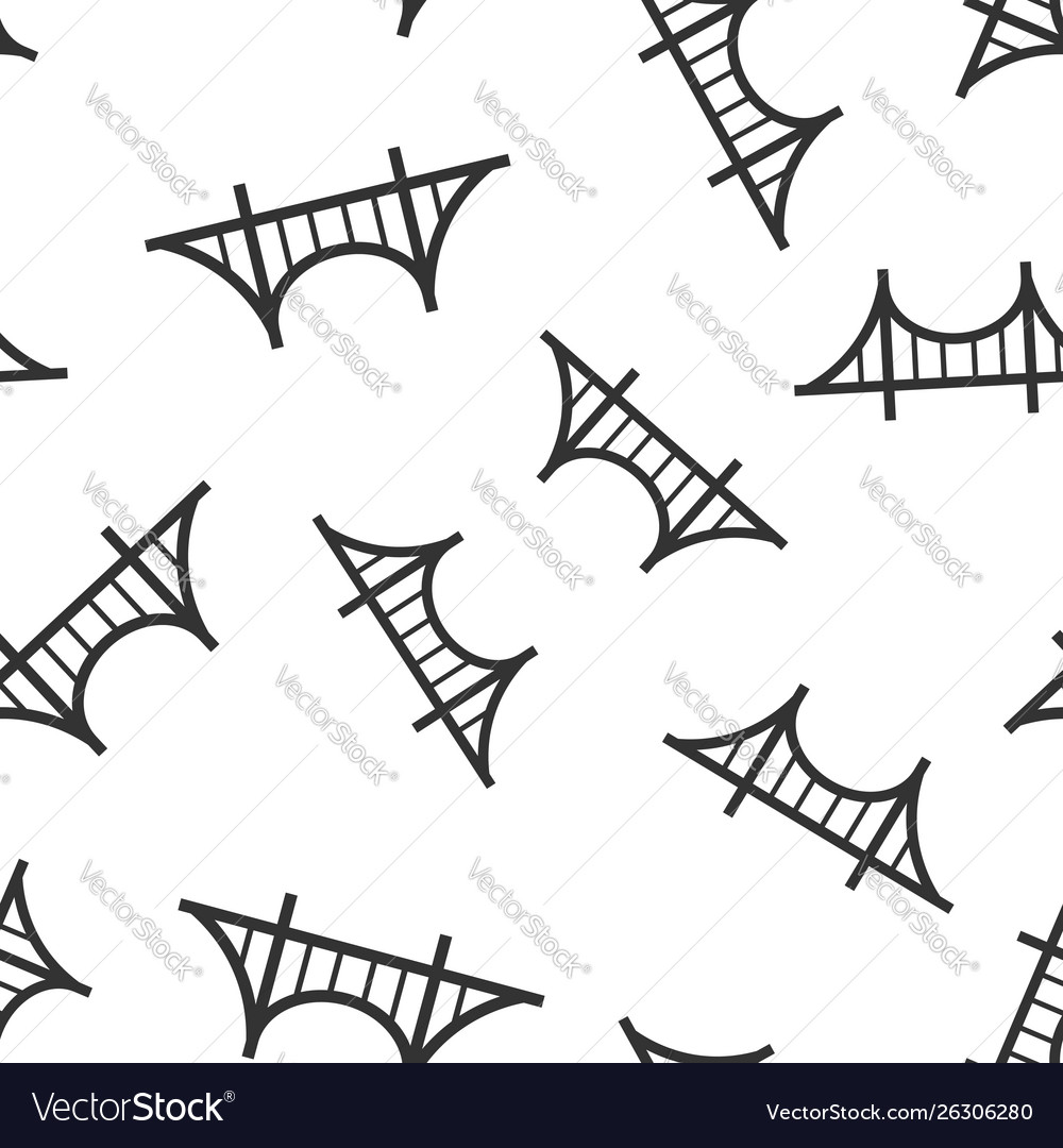 Bridge sign icon seamless pattern background