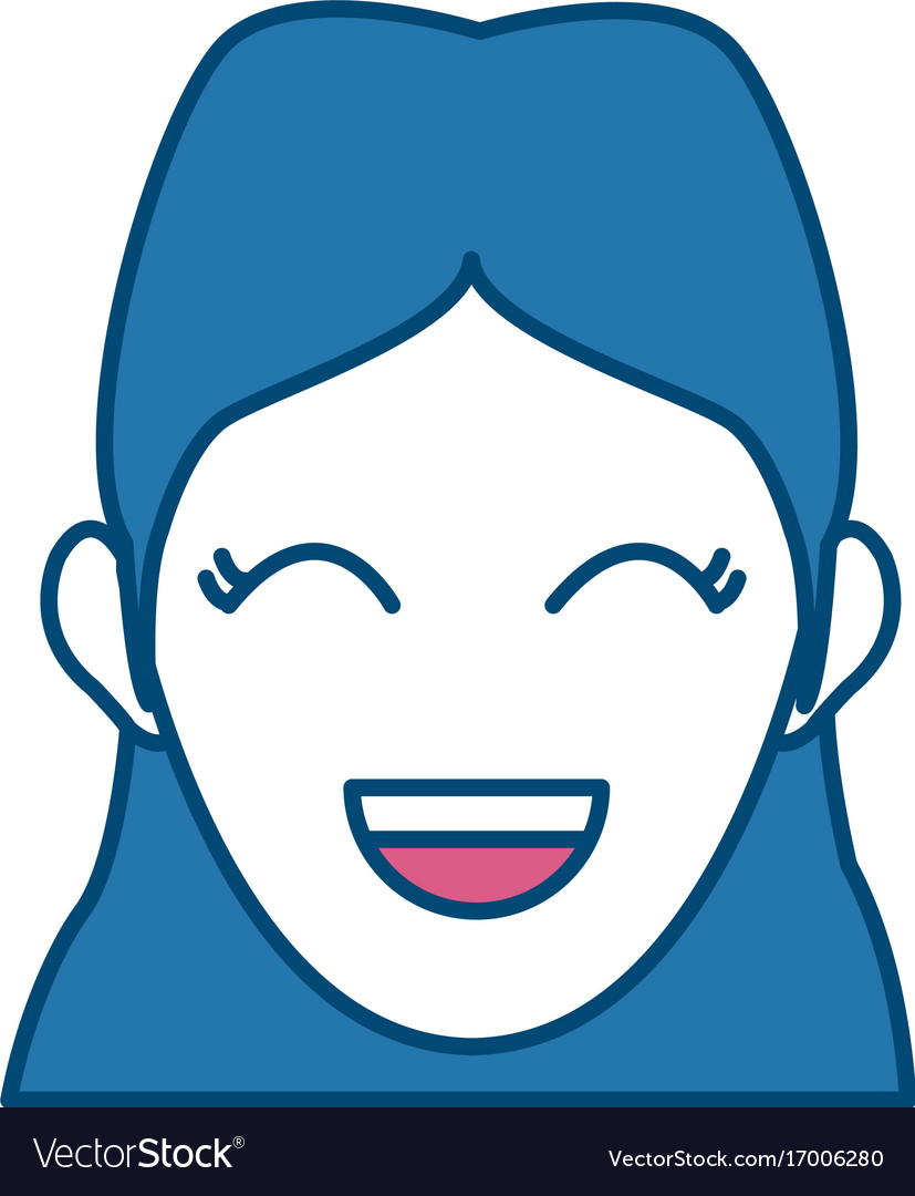 Character woman head laughing person image