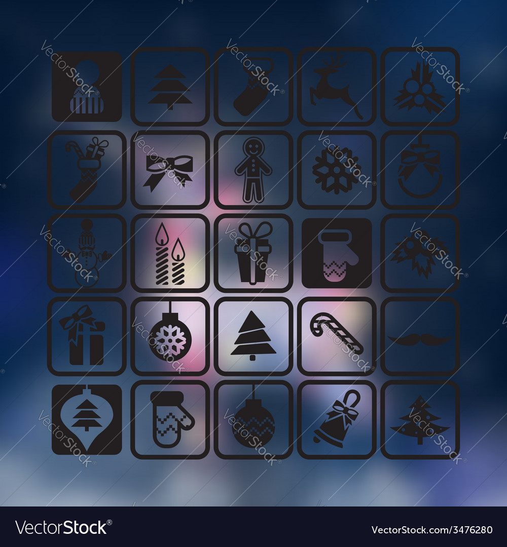 Christmas icons set