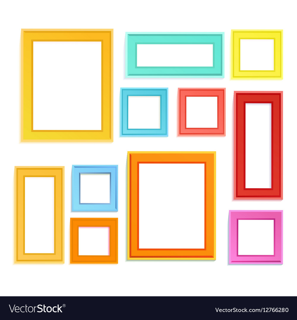 Colored photo frames Royalty Free Vector Image