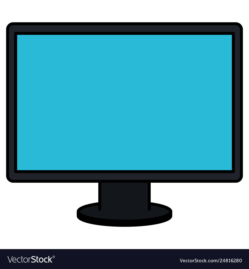 Computer display isolated icon vector image Computer display isolated icon