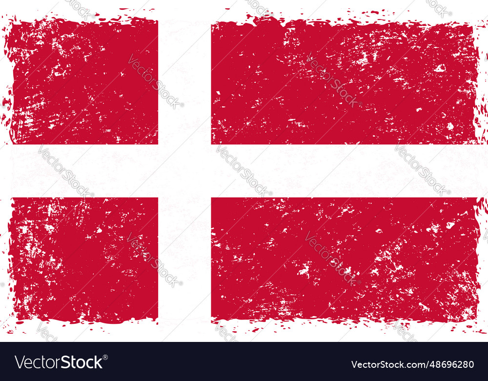 Denmark flag grunge distressed style