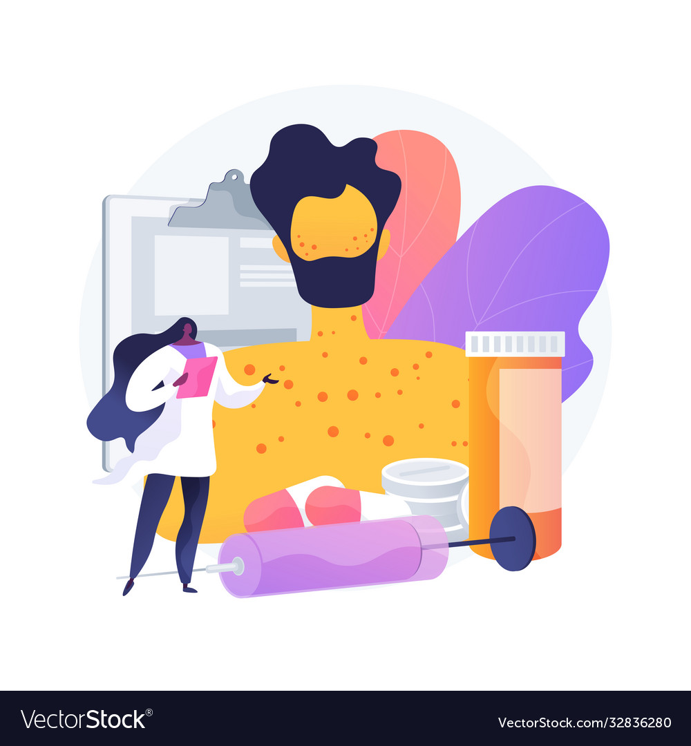 Drug allergy abstract concept vector image Drug allergy abstract concept