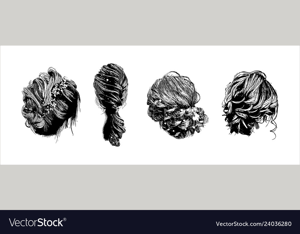 Elegant Vintage Retro Woman Wave Hairstyl Vector Image