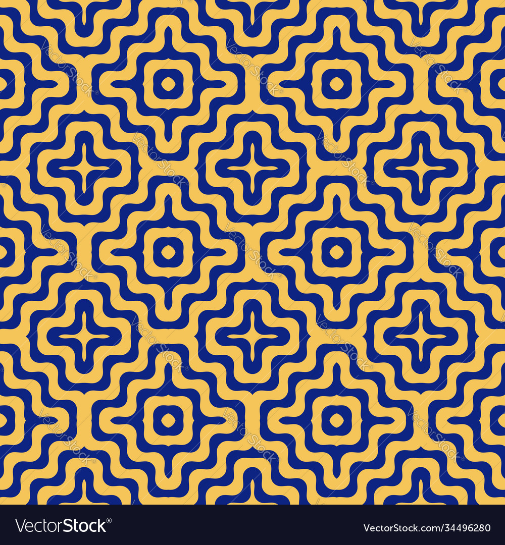 Geometric seamless pattern with concentric wavy