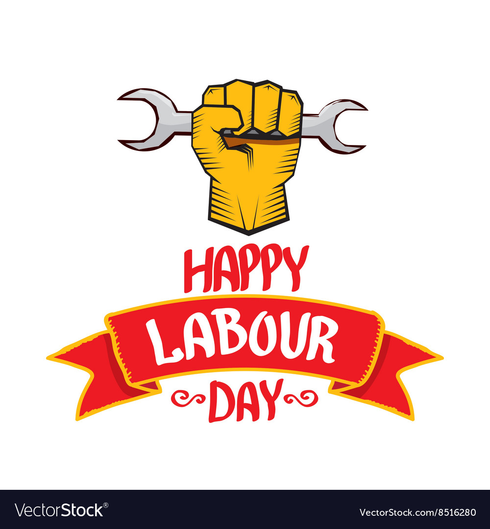 Happy labour day poster Royalty Free Vector Image