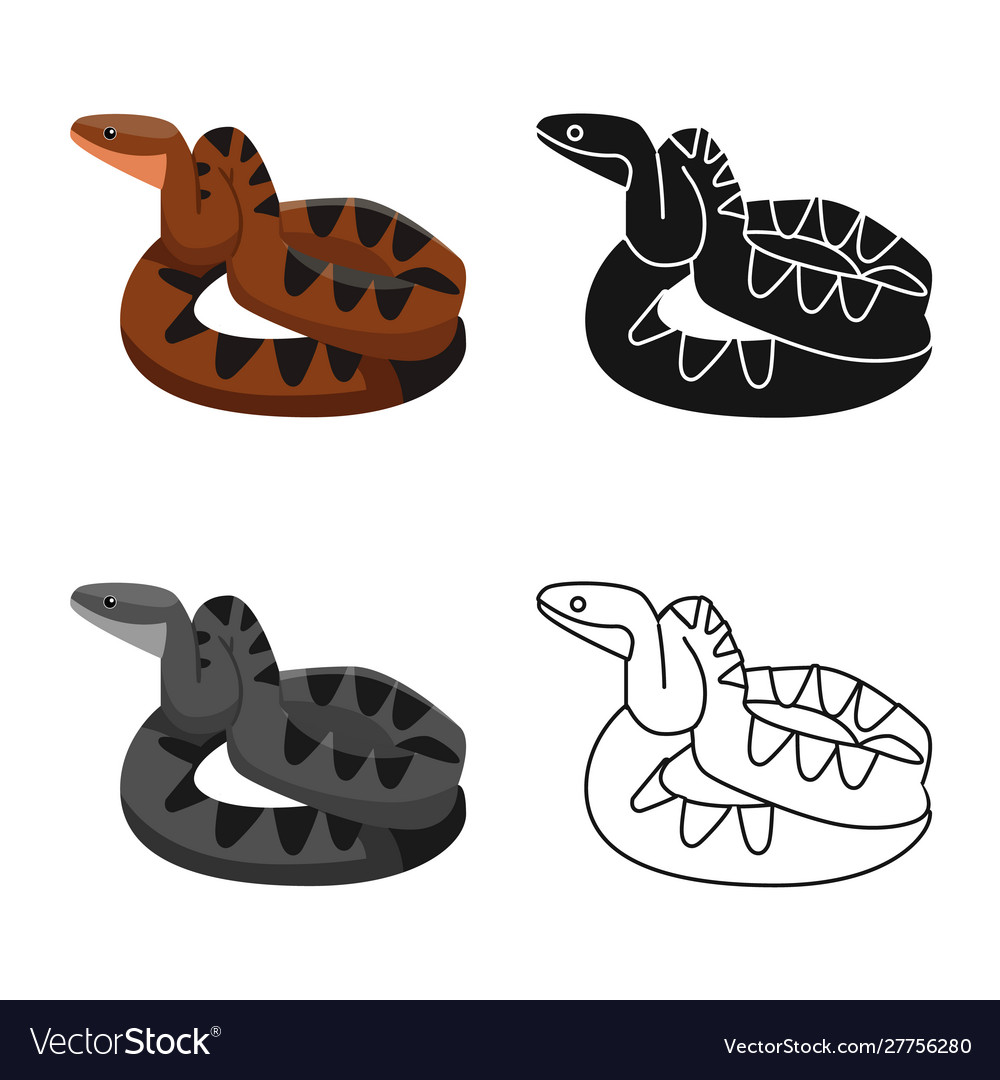 Isolated object python and serpent symbol
