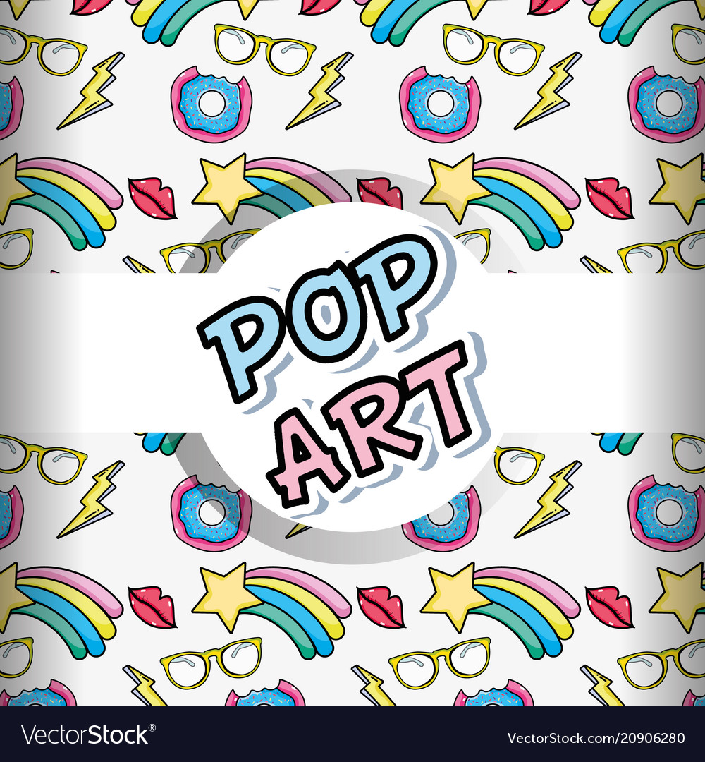 Pop art background cartoons