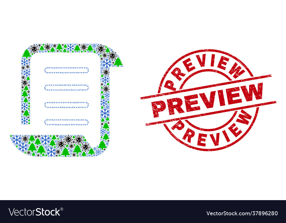 Preview distress stamp seal and scroll list